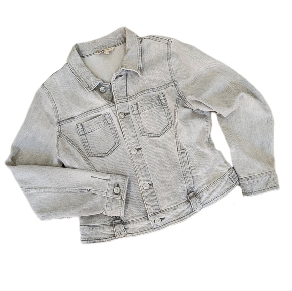 CAbi Jackets & Blazers - CAbi Stretch Denim Jean Jacket,  stonwashed Gray, US Women's M (listing as)